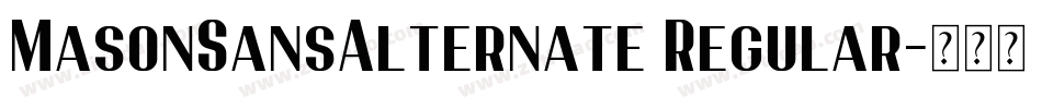MasonSansAlternate Regular字体转换
